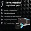 image:image5 GUM React 2 Mint Sugar Free Chewing Gum Five Gum 15 Stick  10 PackMint