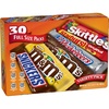 image:imageMampMS SNICKERS 3 MUSKETEERS SKITTLES amp STARBURST Variety Pack Full Size Bulk Candy Assortment 5611 oz 30 BarsFull Size