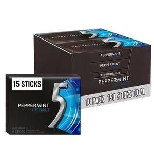 image:image5 GUM React 2 Mint Sugar Free Chewing Gum Five Gum 15 Stick  10 PackPeppermint