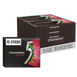 image:image5 GUM React 2 Mint Sugar Free Chewing Gum Five Gum 15 Stick  10 PackStrawberry
