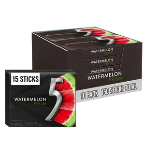 image:image5 GUM React 2 Mint Sugar Free Chewing Gum Five Gum 15 Stick  10 PackWatermelon