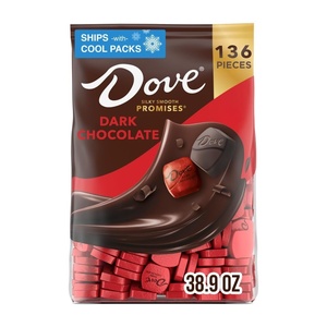 image:imageDOVE PROMISES Milk Chocolate Candy Individually Wrapped Bulk Pack 3809 oz 136 Piece BagDark Chocolate
