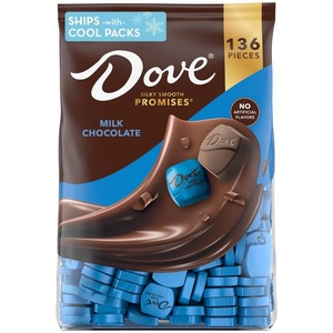 image:imageDOVE PROMISES Milk Chocolate Candy Individually Wrapped Bulk Pack 3809 oz 136 Piece BagMilk Chocolate