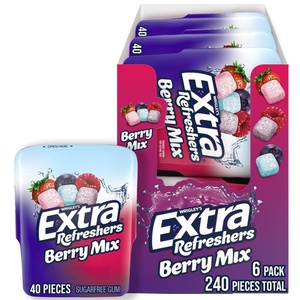 image:imageEXTRA Gum SugarFree Chewing Gum Berry Mix  321Ounce 40Piece Bottle Pack of 6Berry Mix
