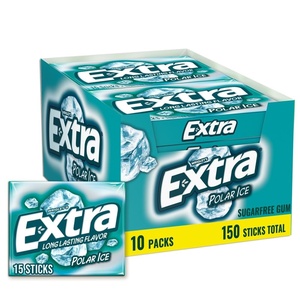 image:imageEXTRA Gum Sweet Watermelon Sugarfree Bulk Individually Wrapped Long Lasting Fruit Gum Watermelon Flavor Perfect for Fresh Breath at School Work amp Travel 15 Count Pack of 10Polar Ice