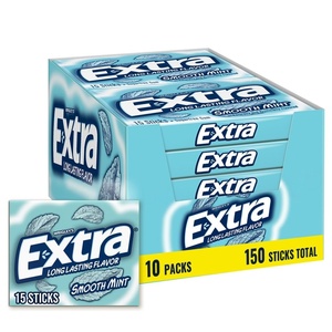 image:imageEXTRA Gum Sweet Watermelon Sugarfree Bulk Individually Wrapped Long Lasting Fruit Gum Watermelon Flavor Perfect for Fresh Breath at School Work amp Travel 15 Count Pack of 10Mint