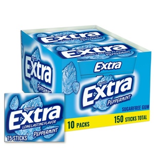 image:imageEXTRA Gum Sweet Watermelon Sugarfree Bulk Individually Wrapped Long Lasting Fruit Gum Watermelon Flavor Perfect for Fresh Breath at School Work amp Travel 15 Count Pack of 10Peppermint