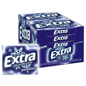 image:imageEXTRA Gum Sweet Watermelon Sugarfree Bulk Individually Wrapped Long Lasting Fruit Gum Watermelon Flavor Perfect for Fresh Breath at School Work amp Travel 15 Count Pack of 10Winterfresh