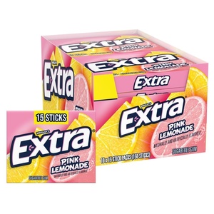 image:imageEXTRA Pink Lemonade Gum  Sugar Free Chewing Gum Bulk Pack 10 Packs per Inner Total 150 Sticks15 Count Pack of 120