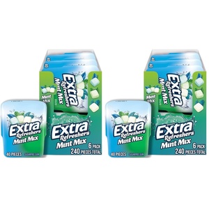 image:imageEXTRA Refreshers Mint Mix Gum 321Ounce 40Piece Bottle Pack of 640 Count Pack of 12