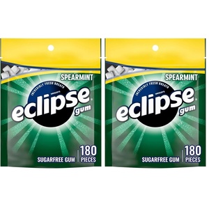 image:imageEclipse Spearmint Chewing Gum Sugar Free Mint Gum 180 ct Bulk Pack for Offices and On The Go Travel180 Count Pack of 2