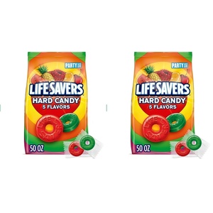 image:imageLIFE SAVERS 5 Flavors Hard Candy Party Size 50 oz Bag Pack of 250 Ounce Pack of 2
