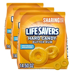 image:imageLIFE SAVERS Butter Rum Individually Wrapped Hard Candy 145Ounce Sharing Size Candy Bag Pack of 4145 Ounce Pack of 12