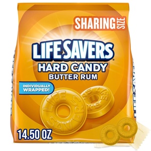 image:imageLIFE SAVERS Butter Rum Individually Wrapped Hard Candy 145Ounce Sharing Size Candy Bag Pack of 4145 Ounce Pack of 4