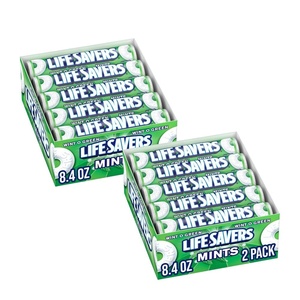 image:imageLIFE SAVERS PepOMint Hard Candy Single Size Rolls Mints Bulk Peppermints Hard Candies 84 Ounce 20Count BoxWintOGreen