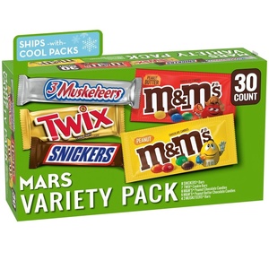 image:imageMARS CHOCOLATE SNICKERS TWIX MILKY WAY amp 3 MUSKETEERS Bulk Milk Chocolate Full Size Candy Bars Halloween Chocolate Candy Variety Pack 5368 oz 30 Bars