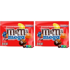 image:imageMampMS Mega Peanut Butter Chocolate Candy Sharing Size 86 Oz Resealable BagFull Size Pack of 2