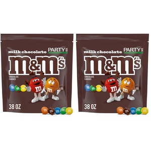 image:imageMampMS Milk Chocolate Candy Party Size 24 lb Resealable Bag for Parties Baking amp Sharing38 Ounce Pack of 2