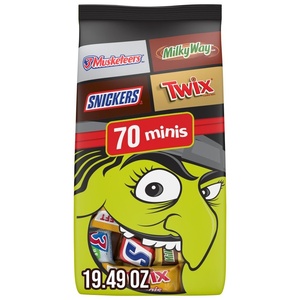 image:imageMampMS Milk Chocolate Peanut amp Peanut Butter Fun Size Variety Pack Party Size 1941 Oz Bulk Candy Bag1949 Ounce Pack of 1