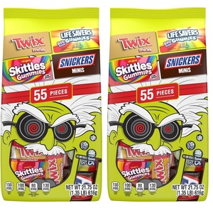 image:imageMampMS Milk Chocolate Peanut amp Peanut Butter Fun Size Variety Pack Party Size 1941 Oz Bulk Candy Bag40 Count Pack of 2