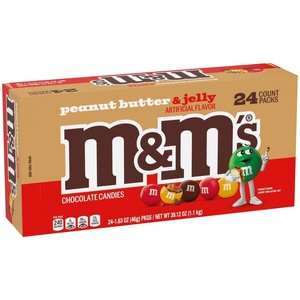 image:imageMampMS Peanut Butter amp Jelly Candy Single Size 16 Oz Packs Pack of 2416 Ounce Pack of 24