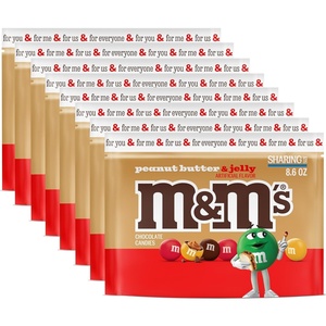 image:imageMampMS Peanut Butter amp Jelly Candy Single Size 16 Oz Packs Pack of 2486 Ounce Pack of 8