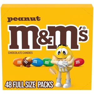image:imageMampMS Peanut Chocolate Candy Individually Wrapped Full Size 174 oz Bag Pack of 48 Bulk Candy Chocolate for Parties Baking and Sharing