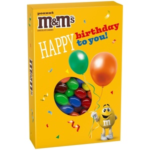 image:imageMampMS Peanut Milk Chocolate Candy Happy Birthday Card and Gift Box All in One Birthday Present for All Ages 1005 Oz BoxMMs Peanut