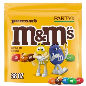 image:imageMampMS Peanut Milk Chocolate Candy Resealable Bulk Pack Party Size 38 oz Bag For Sharing Baking and SnackingPeanut