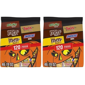 image:imageMars Snickers MampMS Milk Chocolate Milky Way amp Twix Fun Size Chocolate Candy Variety Pack 75 Ct Bulk Bag 273 Pounds120 Count Pack of 2