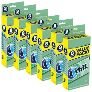image:imageORBIT Gum Bulk Sweetmint Sugar Free Chewing Gum Bulk 8 Packs of 14 Pieces Case of 6Spearmint