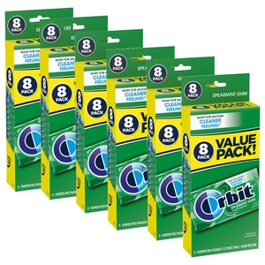 image:imageORBIT Gum Bulk Sweetmint Sugar Free Chewing Gum Bulk 8 Packs of 14 Pieces Case of 6Sweet Mint