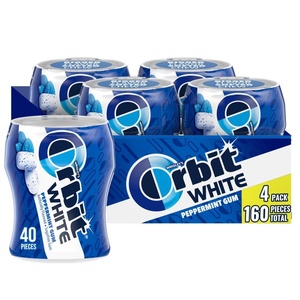 image:imageORBIT Gum White Peppermint Sugar Free Chewing Gum Bulk Pack 40 Piece Bottle Pack of 440 Count Pack of 4