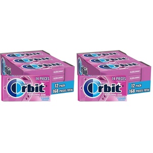 image:imageORBIT Sweet Mint Sugar Free Individually Wrapped Chewing Gum Mint Bulk Box  12 Packs of 14Pieces 168 Total PiecesBubblemint Pack of 2
