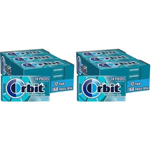image:imageORBIT Wintermint Sugar Free Individually Wrapped Chewing Gum Mint Bulk Box  12 Packs of 14Pieces 168 Total Pieces1 Count Pack of 336