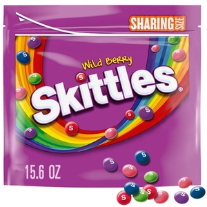 image:imageSKITTLES Wild Berry Chewy Candy Share Size Movie Night Party Favor Candy Snack 156 Oz Resealable BagWild Berry