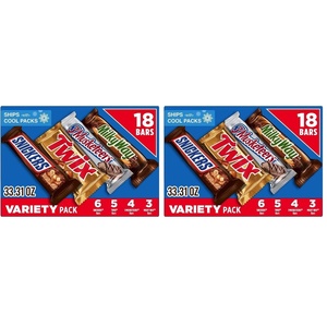 image:imageSNICKERS TWIX MILKY WAY amp 3 MUSKETEERS Individually Wrapped Variety Pack Full Size Milk Chocolate Candy Bars Bulk Assortment 3331 oz 18 Bars18 Bars Pack of 2