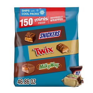 image:imageSNICKERS TWIX amp MILKY WAY Minis Chocolate Candy Bars Variety Pack 150 Ct Bulk Bag293 Pound Pack of 1