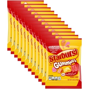 image:imageSTARBURST Gummies All Pink Gummy Candy 5 oz Bag Pink Snacks Individually Wrapped Candy Bag Pack of 12Original