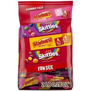 image:imageSkittles Starburst Fun Size Chewy Candy Assorted Variety Individually Wrapped 3228 Ounces Bulk Bag3228 Oz  2 lbs