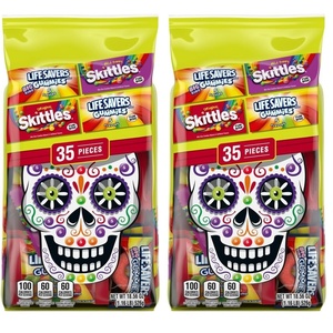 image:imageSkittles Starburst Fun Size Chewy Candy Assorted Variety Individually Wrapped 3228 Ounces Bulk Bag35pc Pack of 2