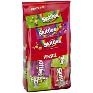 image:imageWrigleys Skittles Fun Size Original Wild Berry and Sour Chewy Individually Wrapped Stocking Stuffers Christmas Candy Variety Pack 2646 Oz Bulk Bag2646 Ounces Pack of 1