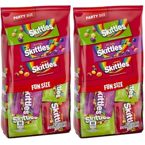 image:imageWrigleys Skittles Fun Size Original Wild Berry and Sour Chewy Individually Wrapped Stocking Stuffers Christmas Candy Variety Pack 2646 Oz Bulk Bag2646 Ounces Pack of 2