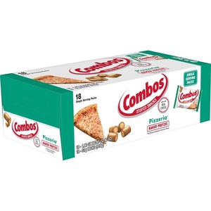 image:imageCOMBOS Cheddar Cheese and Pretzels Snack Bags 18 Ounce Pack of 18 Baked Pretzel and Cheese Snacks COMBOS Bulk BoxPizzeria