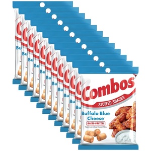 image:imageCOMBOS Cheese Snacks  Nacho Cheese Snack Packs Baked Cracker Snack 63Ounce Bulk Bag Pack of 12Buffalo Blue Cheese
