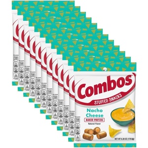 image:imageCOMBOS Cheese Snacks  Nacho Cheese Snack Packs Baked Cracker Snack 63Ounce Bulk Bag Pack of 12Nacho