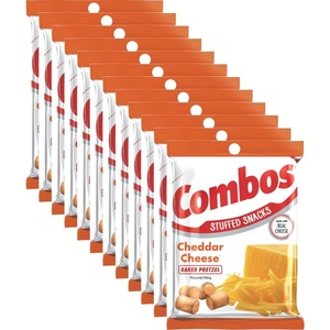 image:imageCOMBOS Cheese Snacks  Pepperoni Pizza Pretzel Baked Snack Packs Cheese Crackers Snacks 63Ounce Bag Bulk Box Pack of 12Cheddar Cheese