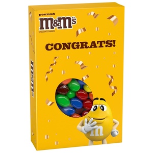 image:imageMampMS Milk Chocolate Candy Gift Box with Congrats Card for Graduation Anniversary Engagement Wedding Baby New Job and All Congratulations Card Gift Celebrations Needs  10 Oz BoxMMs Peanut