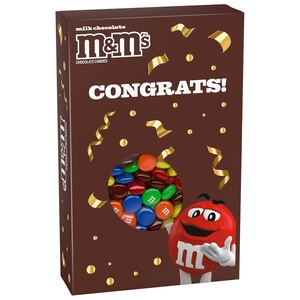 image:imageMampMS Milk Chocolate Candy Gift Box with Congrats Card for Graduation Anniversary Engagement Wedding Baby New Job and All Congratulations Card Gift Celebrations Needs  10 Oz BoxMMs Milk Chocolate