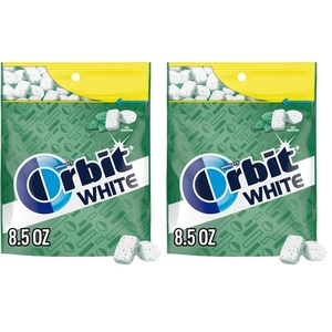 image:imageORBIT WHITE Sweet Mint Sugar Free Gum Soft Chew ADA Approved Chewing Gum 120 Ct Resealable Bag1 Count Pack of 2